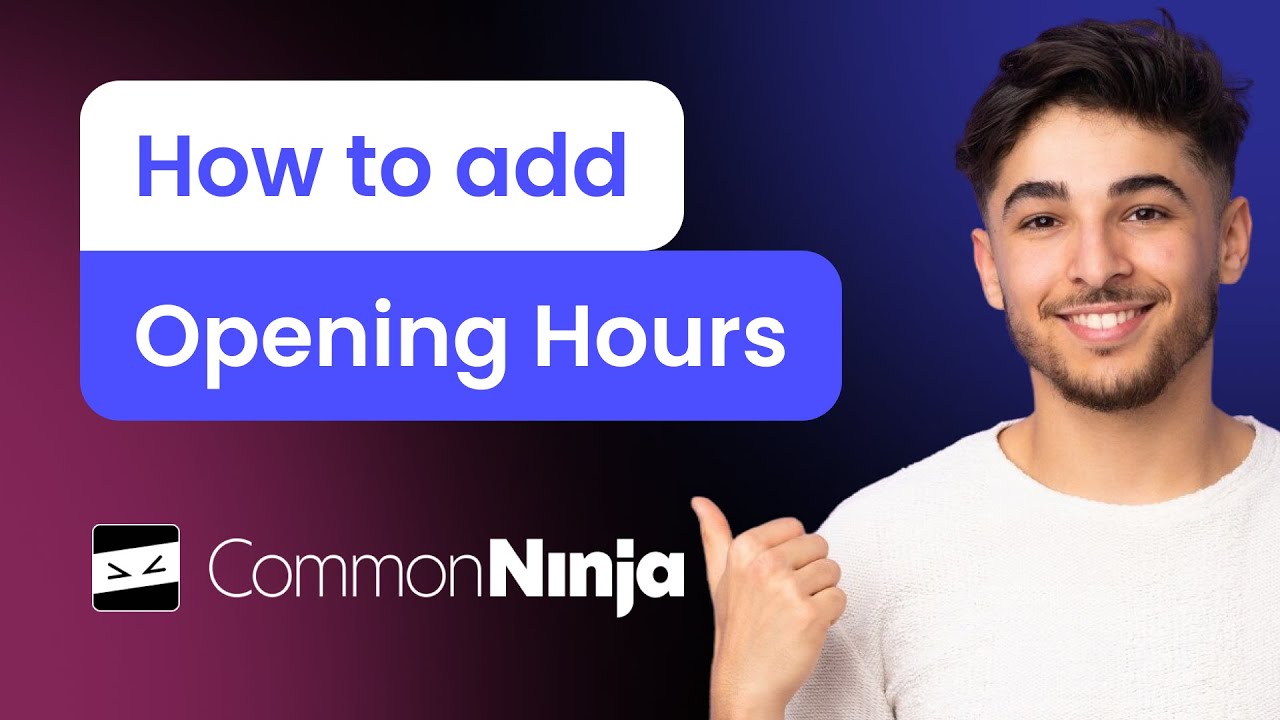 How to add Opening Hours to your website