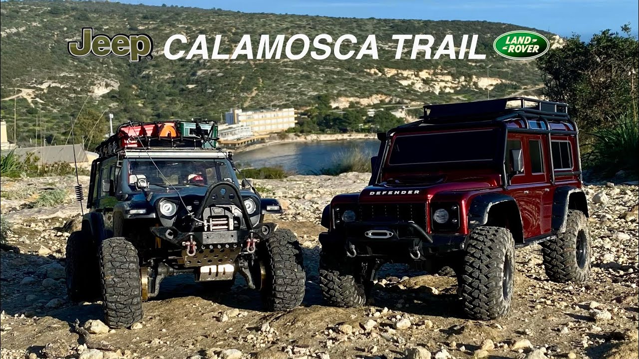Traxxas TRX-4 Defender & Amewi JeepWrangler climb the Calamosca trail 🔥 1:10 scale 4x4 RC 