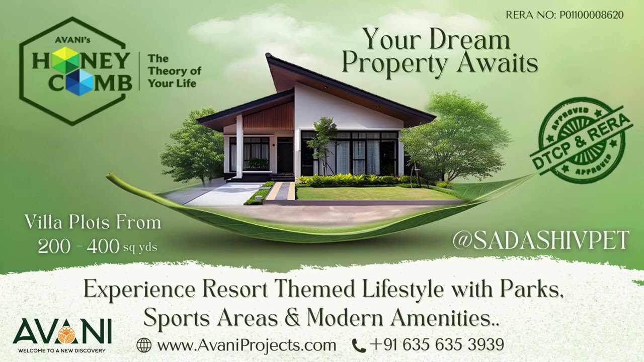 Your Dream Property Awaits at Sadashivpet | DTCP & RERA Approved | Gated Community | Avani Projects