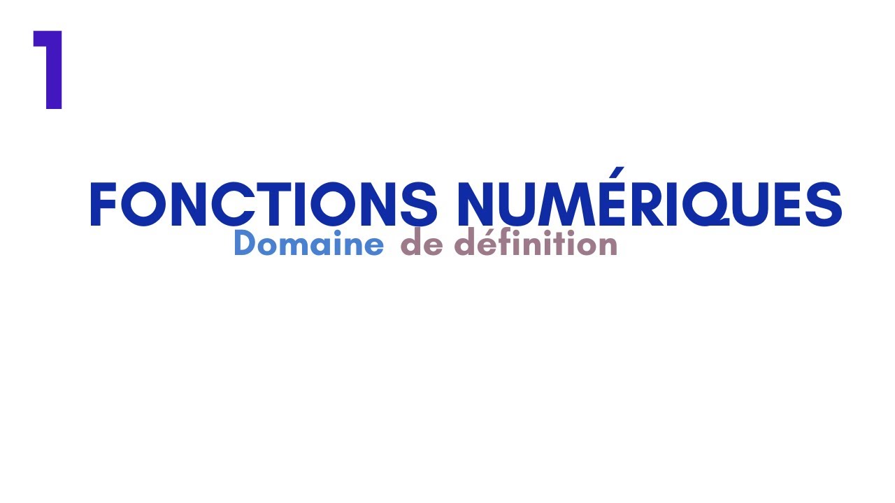 Fonction numérique 01: domaine de définition @elrazziclass
