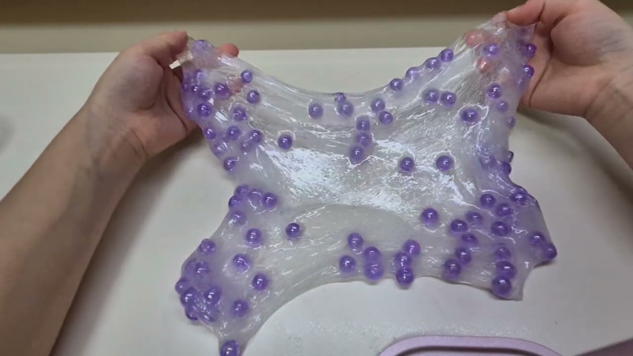 난리난 보라색 구슬 슬라임ASMR