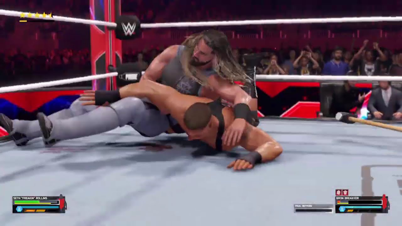 WWE 2K25 Seth Rollins vs Bron Breakker.