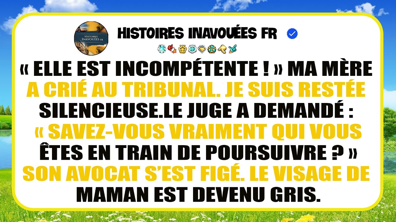 Ma Mère A Crié Au Tribunal Que J’étais Incompétent — Jusqu’à Ce Que Le Juge Pose Une Seule Question…