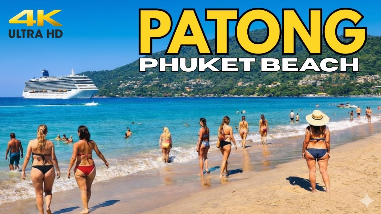 🇹🇭 PATONG BEACH Walking Tour | PHUKET THAILAND 4K | Beach & Town Walk