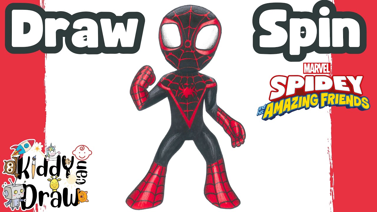How to Draw Spin (Miles Morales) from Spidey - Fun Step by Step!