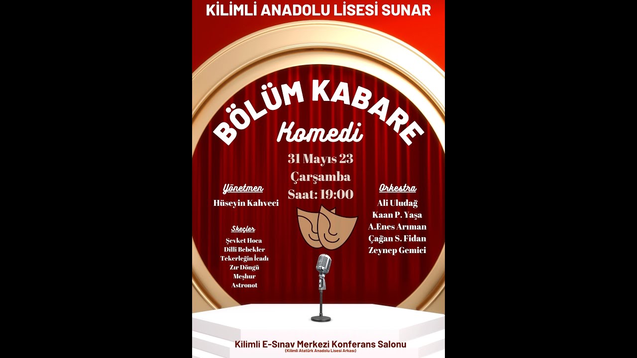 Bölüm Kabare Komedi - 31 Mayıs 2023 Tarihli Gösterimiz