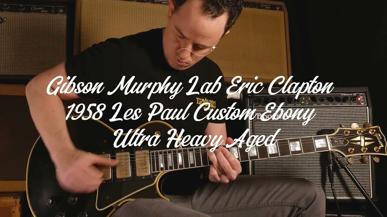 Gibson Murphy Lab Eric Clapton 1958 Les Paul Custom Demo
