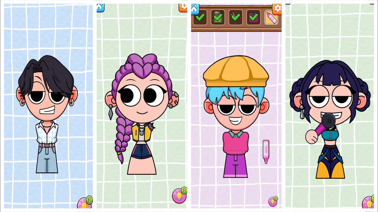 Kpop Demon Hunters 🆚 SAJA Boys 🎮 Tiles Hop EDM RUSH