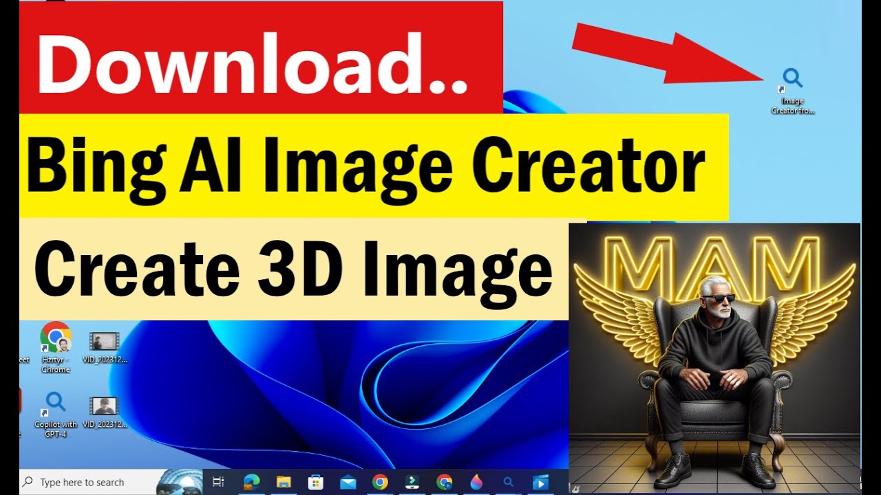 Download Bing image creator tool on PC desktop | Bing AI image generator app for PC