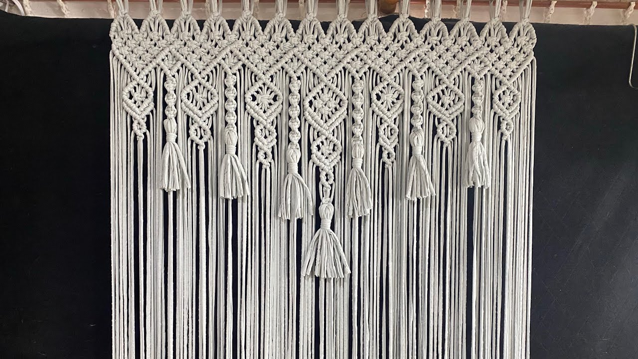 DIY Tutorial Cortina en Macramé 100. Paso a paso de cómo hacer cortina en macramé