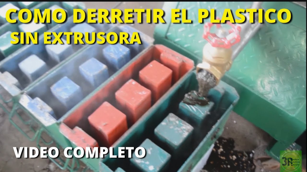 Como derretir el plastico con  maquina casera/video completo