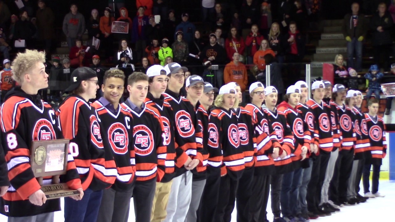 Grand Rapids Thunderhawks Hockey State Champions Homecoming