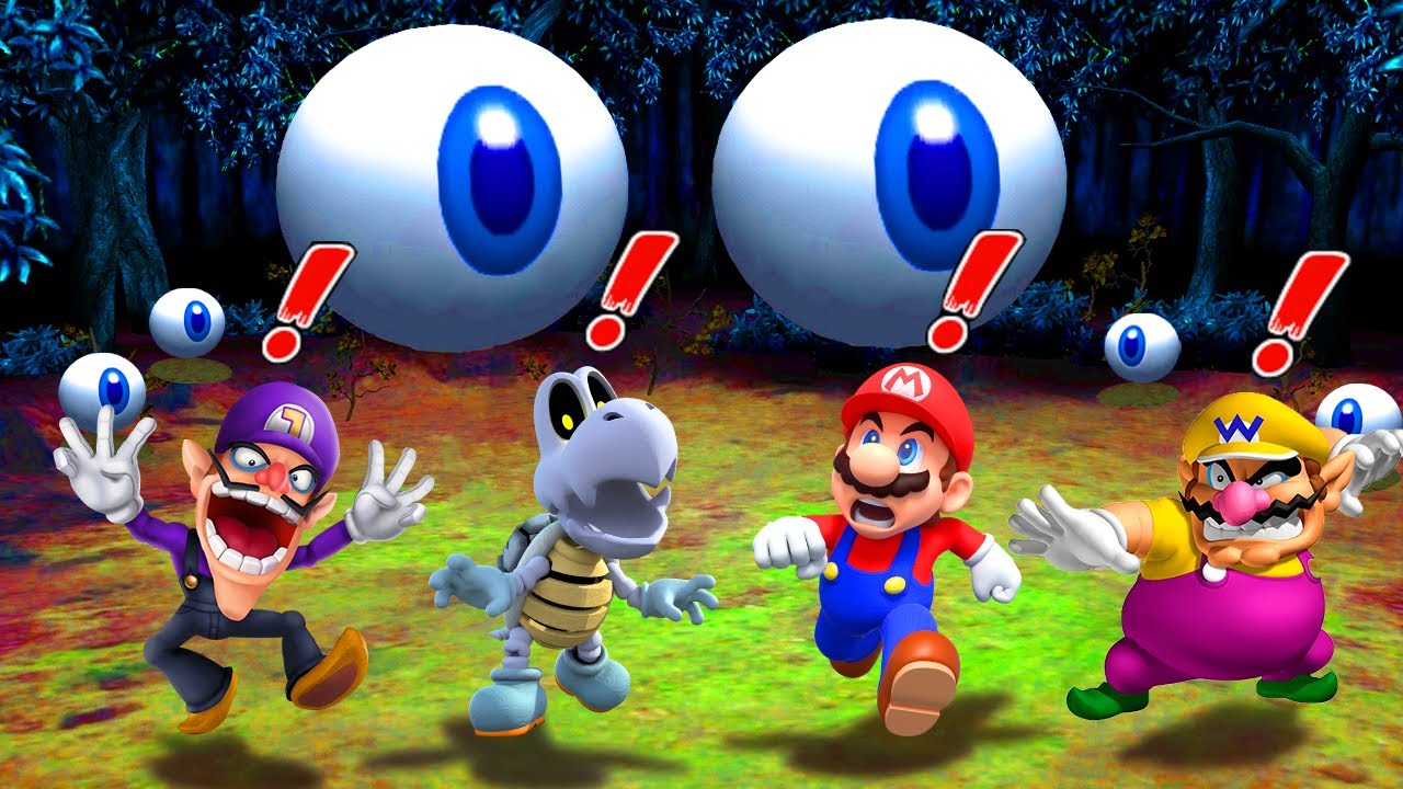 Mario Party 8 Minigames - Mario vs Dry Bones vs Waluigi vs Wario