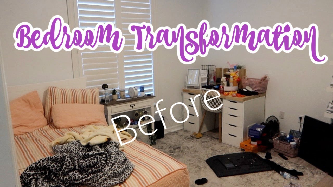 BEDROOM MAKEOVER BEFORE AND AFTER! PINTREST ROOM! EMMA AND ELLIE