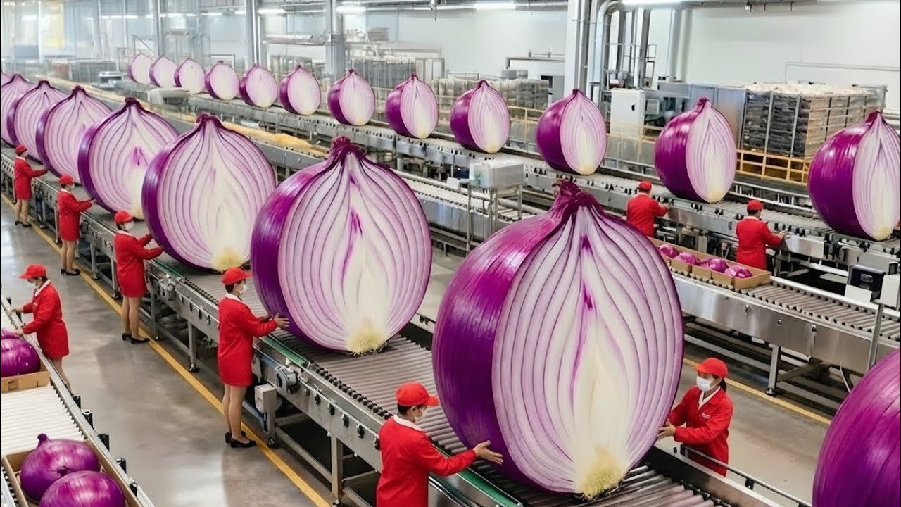 Inside America’s Giant Onion Powder Factory — From Raw Onions to Premium Powder (Full Process)