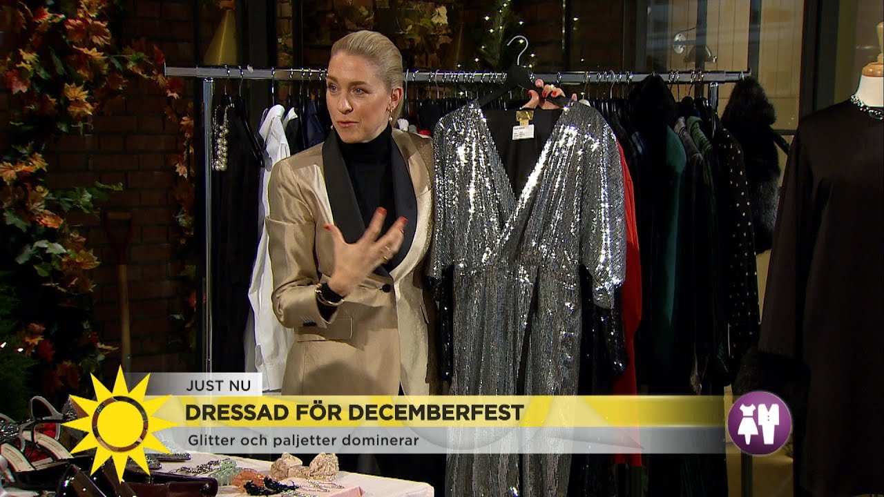Så ska du klä dig på julfesten: ”Verkligen glitter som gäller” - Nyhetsmorgon (TV4)