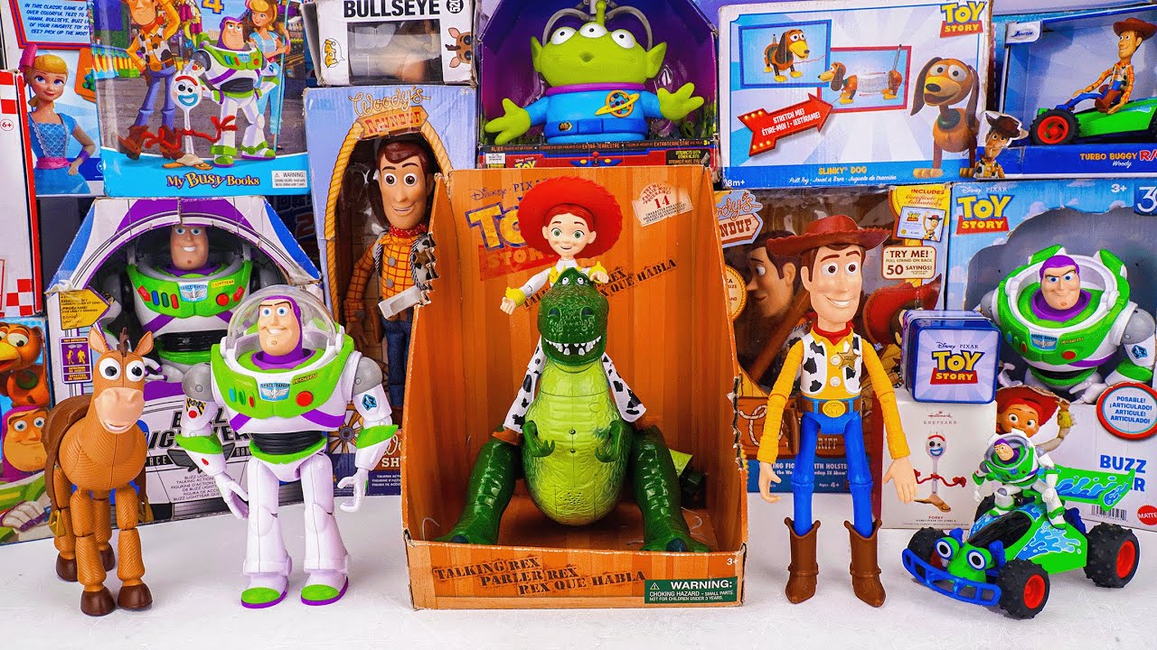 Unboxing Disney Pixar Toy Story toy collection ASMR | Woody & Bullseye & Rex & Buzz Lightyear