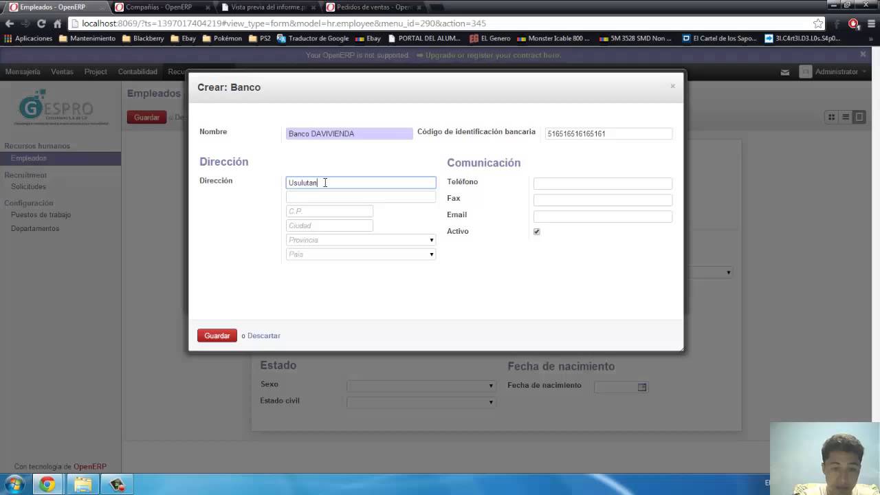 VIDEO TUTORIAL OPEN ERP