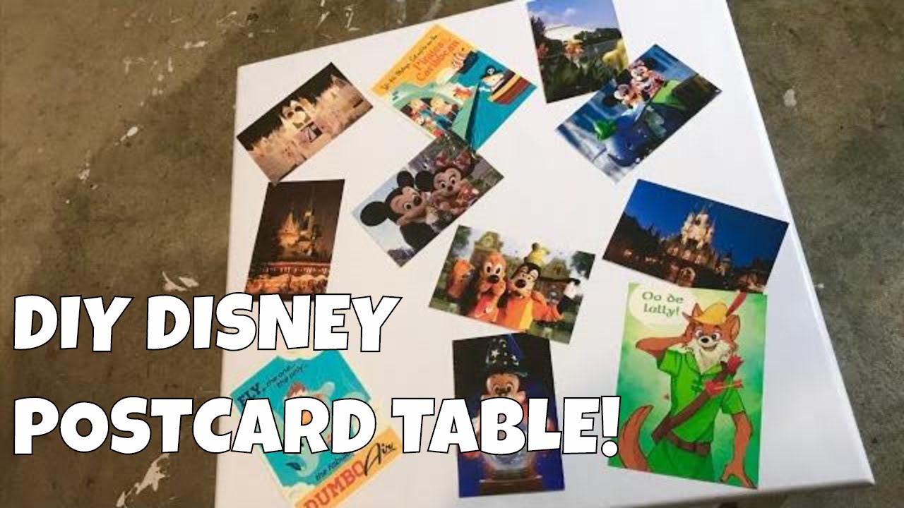 DIY Decoupage Disney Postcard Table | Quarantine Craft Party!