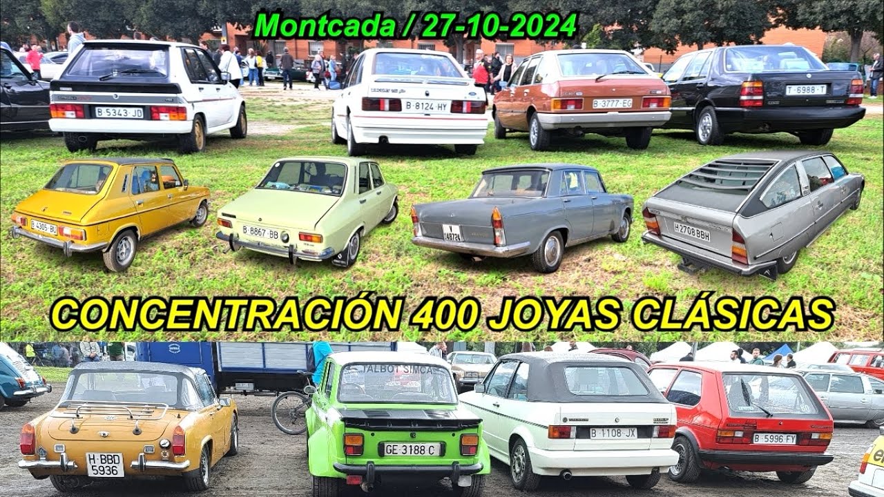 ✅Concentración 400 coches clásicos Montcada. Autos nostálgicos. Cars and coffee. Voitures classiques