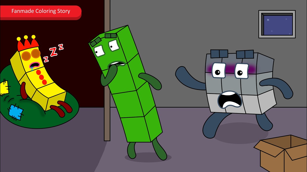 ПАНИКА! Хитрый побег Numberblocks 4 | Фан-история с раскраской Numberblocks