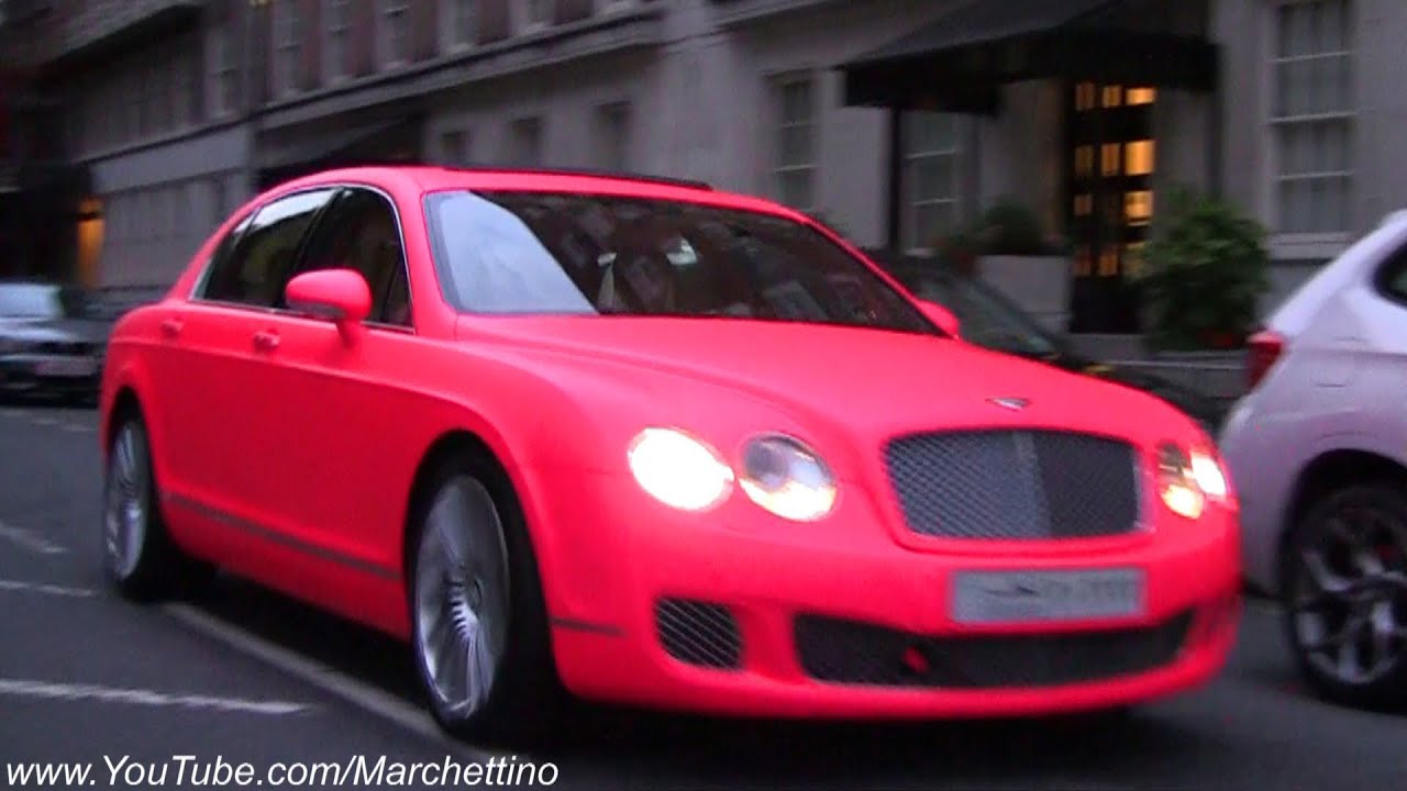 Matte Pink Bentley Flying Spur Speed