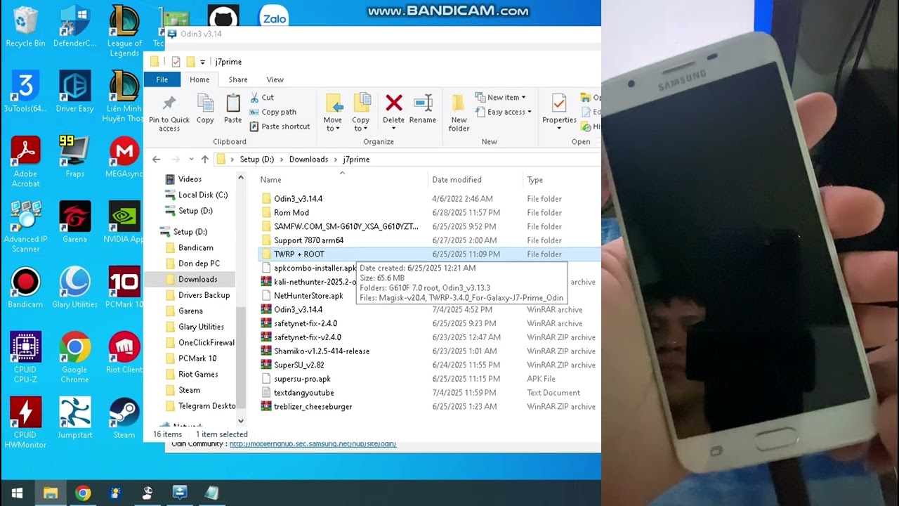 Hướng dẫn ROOT Samsung Galaxy J7Prime G610Y.