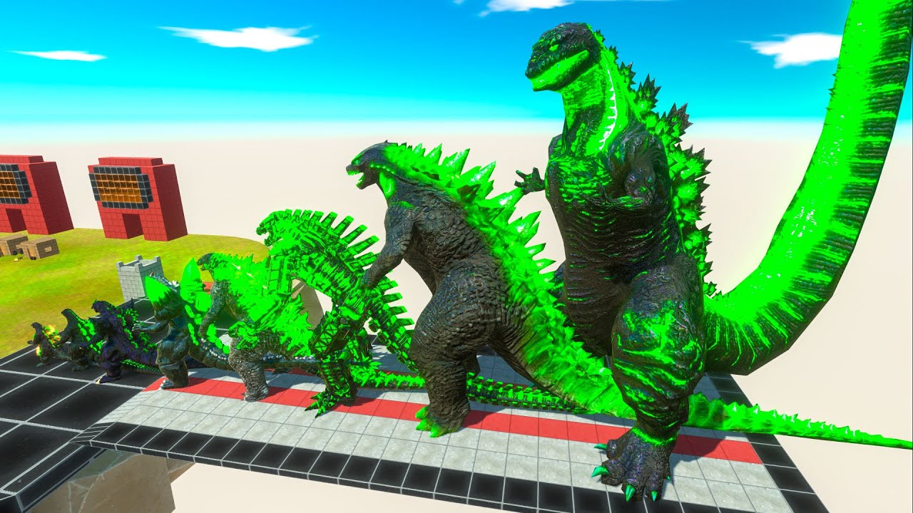 EVOLUTION of SHIN GODZILLA POISON Size Comparison vs Team Red DESTOROYAH + TITANUS RED GODZILLA 14