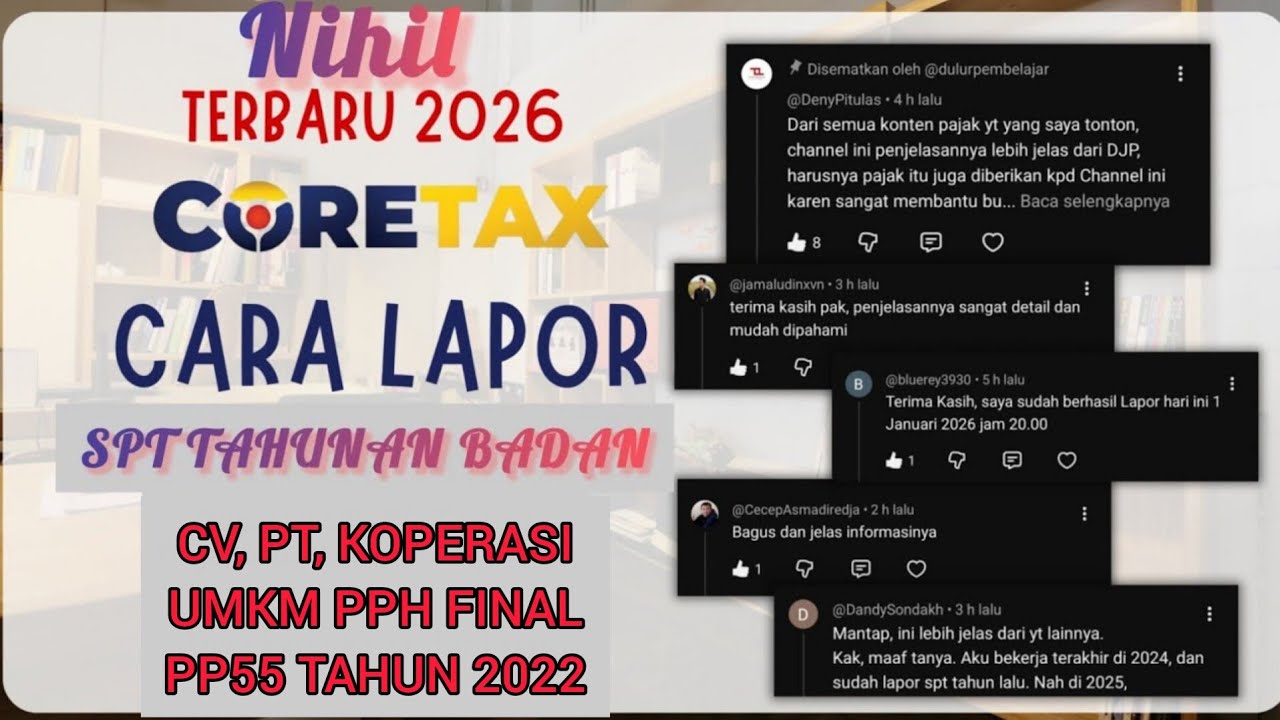 Lengkap! Tutorial Lapor Pajak Badan UMKM (PT/CV/Koperasi) PPh Final Terbaru