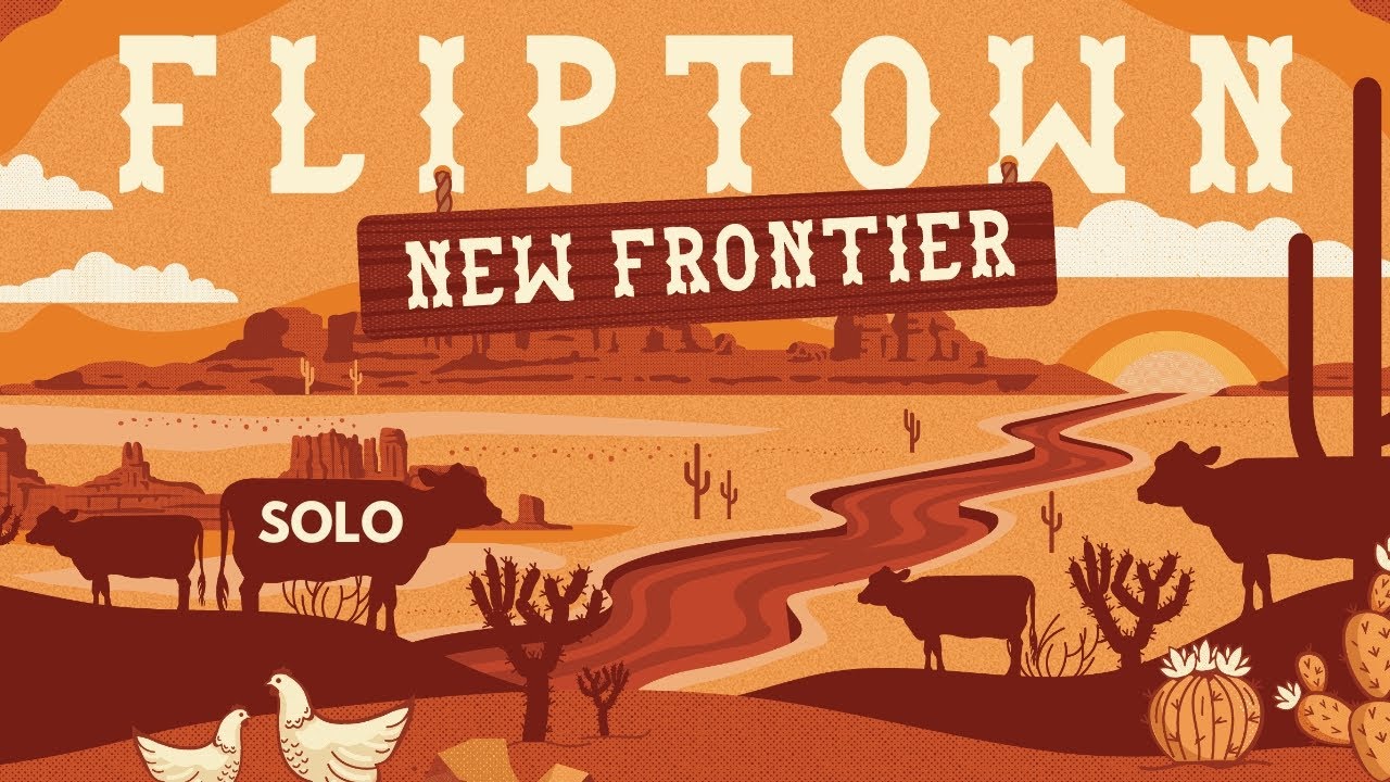 Fliptown: New Frontier expansion | Solo Board Game Teach and Playthrough (Review copy provided)