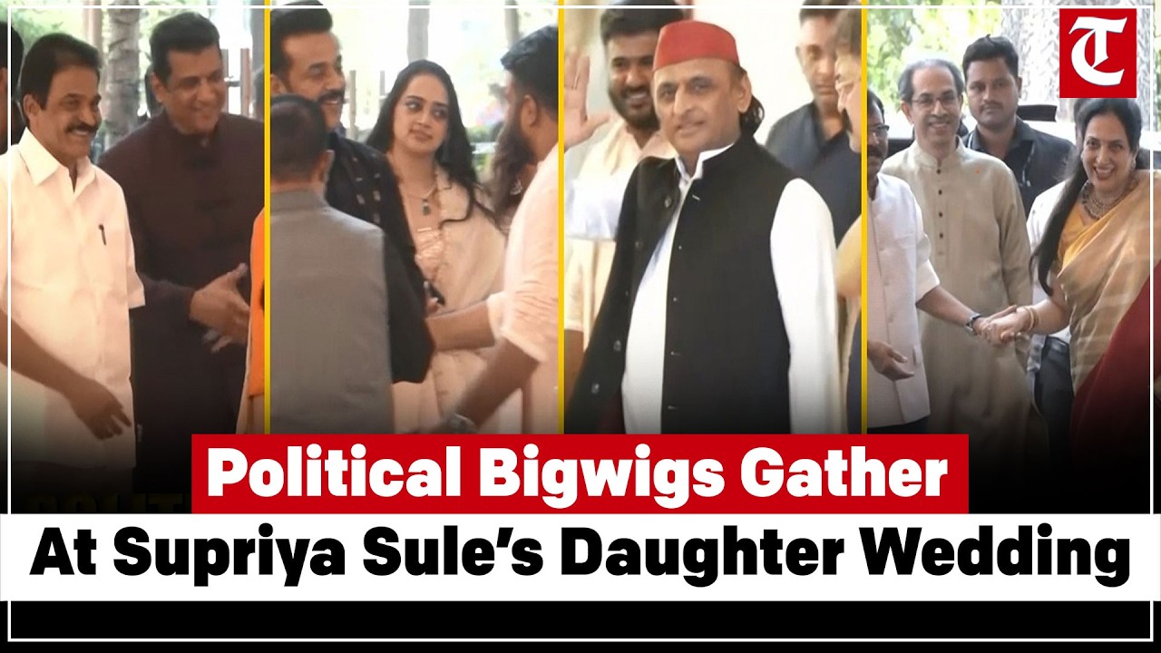 Political Leaders Attend Supriya Sule&rsquo;s Daughter Wedding in Mumbai