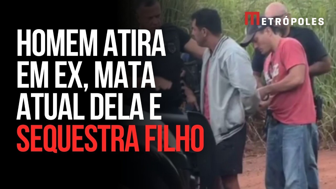 Homem tenta matar ex com tiro no rosto, mata atual dela e foge com filho