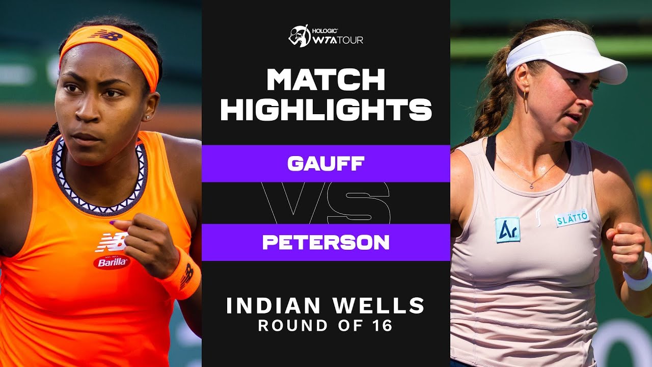 Coco Gauff vs. Rebecca Peterson | 2023 Indian Wells Round of 16 | WTA Match Highlights