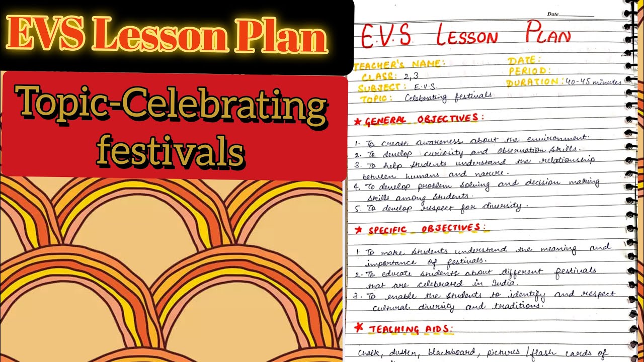 EVS Lesson Plan on 'Celebrating Festivals' | Class-2,3 #lessonplan #evs