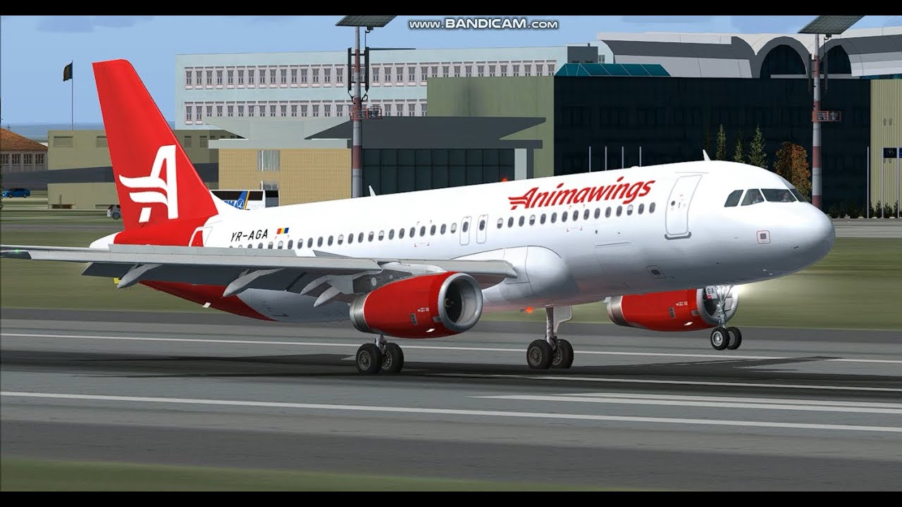 Animawings  A320  Bucharest Henri Coanda International Airport  LROP  Landing  FS9