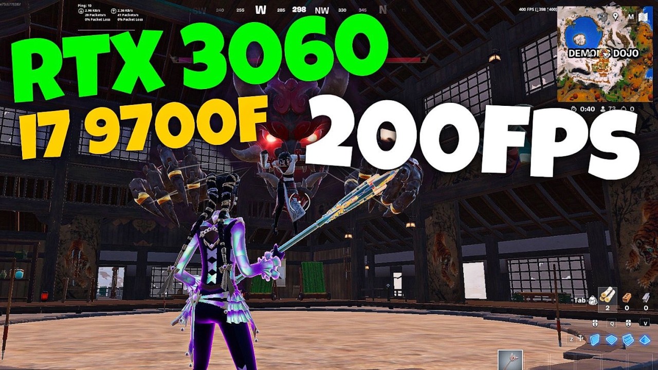 Fortnite Chapter 6 | RTX 3060 + i7 9700F (1080p, Performance mode, High Meshes)