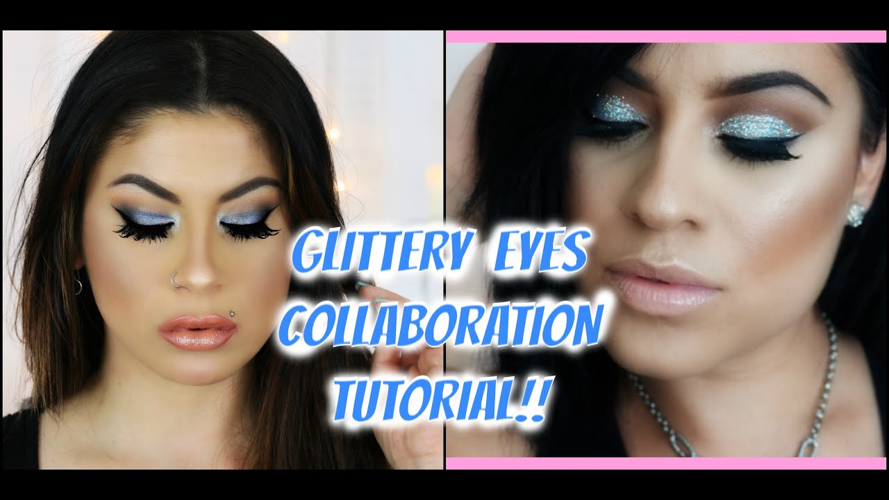 Glittery Eye Collaboration tutorial with Pinkcyndixo