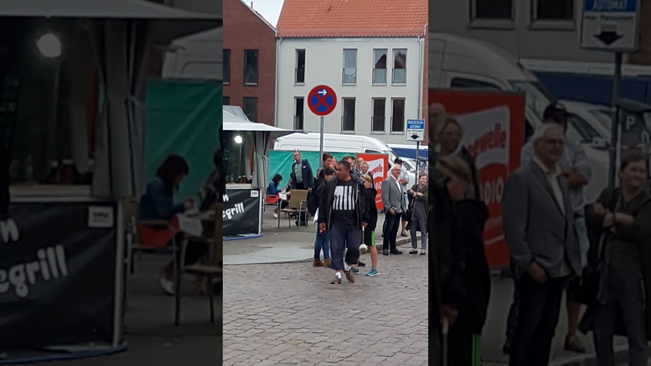 Straßenmusiker in Stralsund