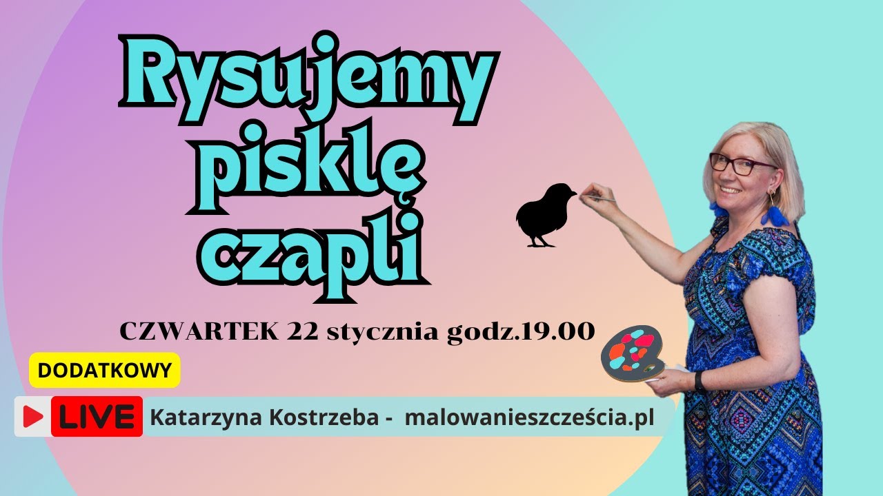 Pisklę czapli ołówkiem – rysunek, który przygotowuje do malowania
