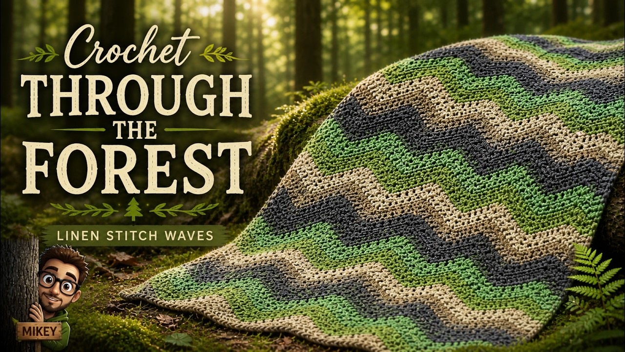 Crochet Moss Stitch Wave Blanket Pattern | EASY | The Crochet Crowd
