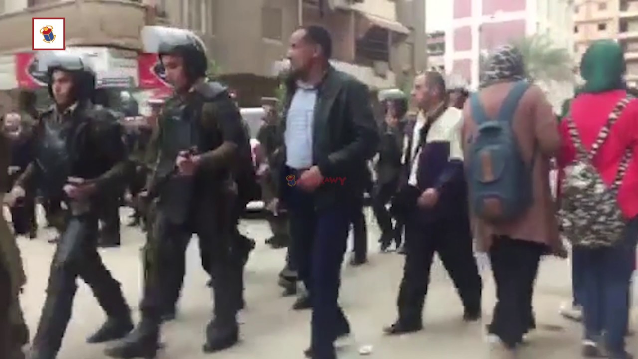 لحظة وصول قوات الشرطة لكنيسة طنطا بمرافقة مدير الأمن الجديد