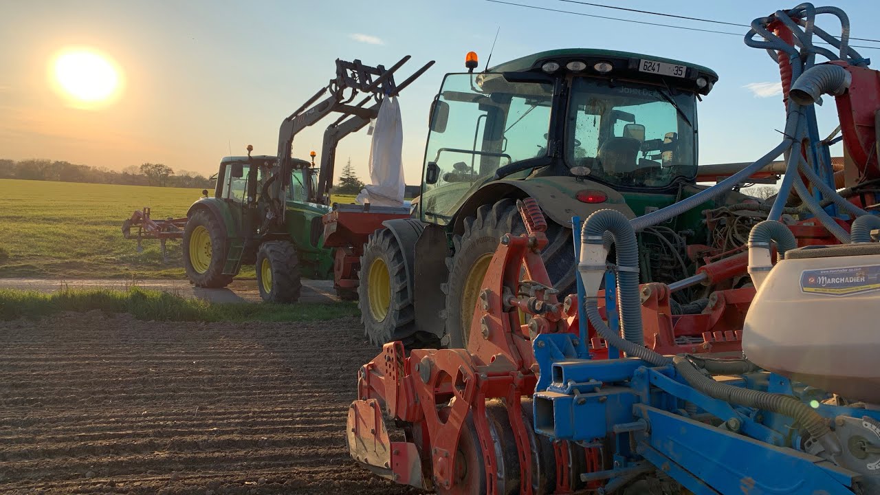 Semis de maïs 🌽2022 ,combiné 6m,8rangs,ETA NIVOL 🇫🇷