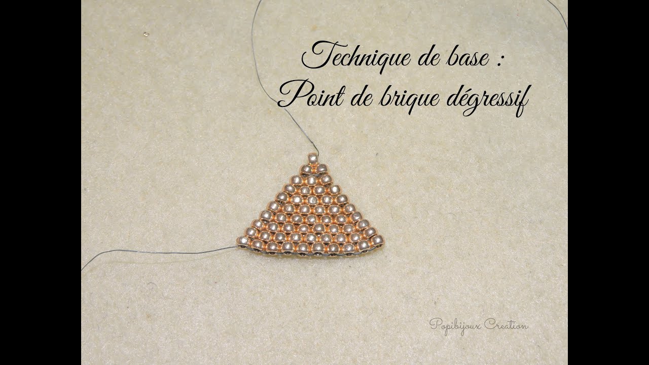 TECHNIQUE DE BASE : Point de brique (Brick stitch)  d&eacute;gressif