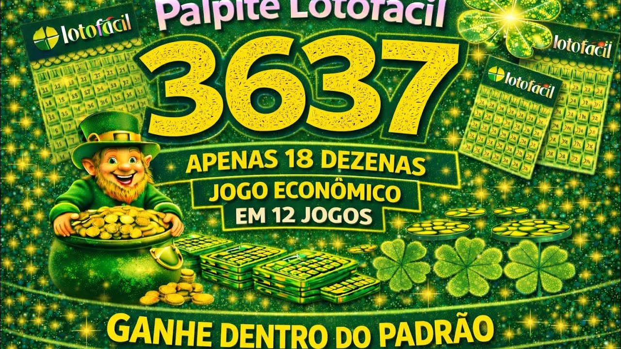 Palpite Lotofácil 3637☘️