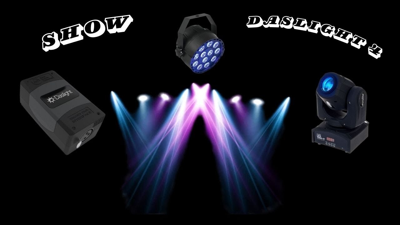 Programmation Lumière avec Daslight 4 - 4 Lyres Eurolite TMH 17 et 6 Par Led Eurolite TCL Spot
