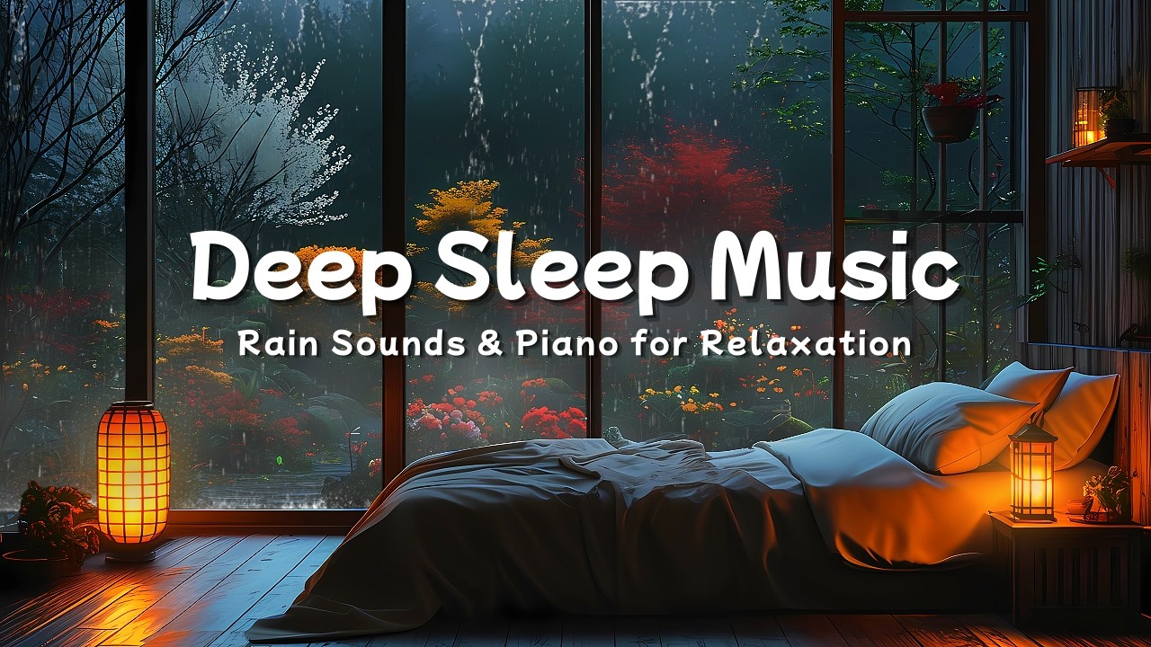 Rain Sounds & Piano Night Ambience – Deep Sleep Music to Reduce Stress and Drift Into Sleep