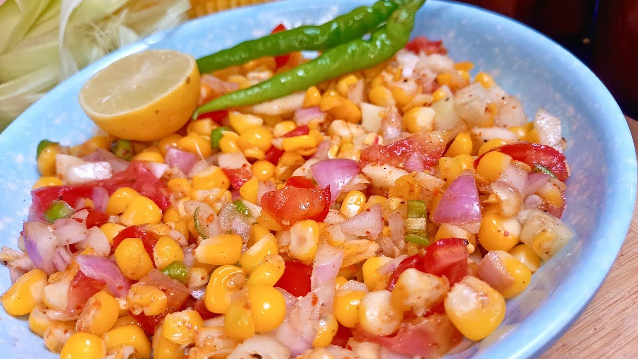 Sweet and spicy sweet corn chaat recipes 🌽🌽 Vishu's cookery
