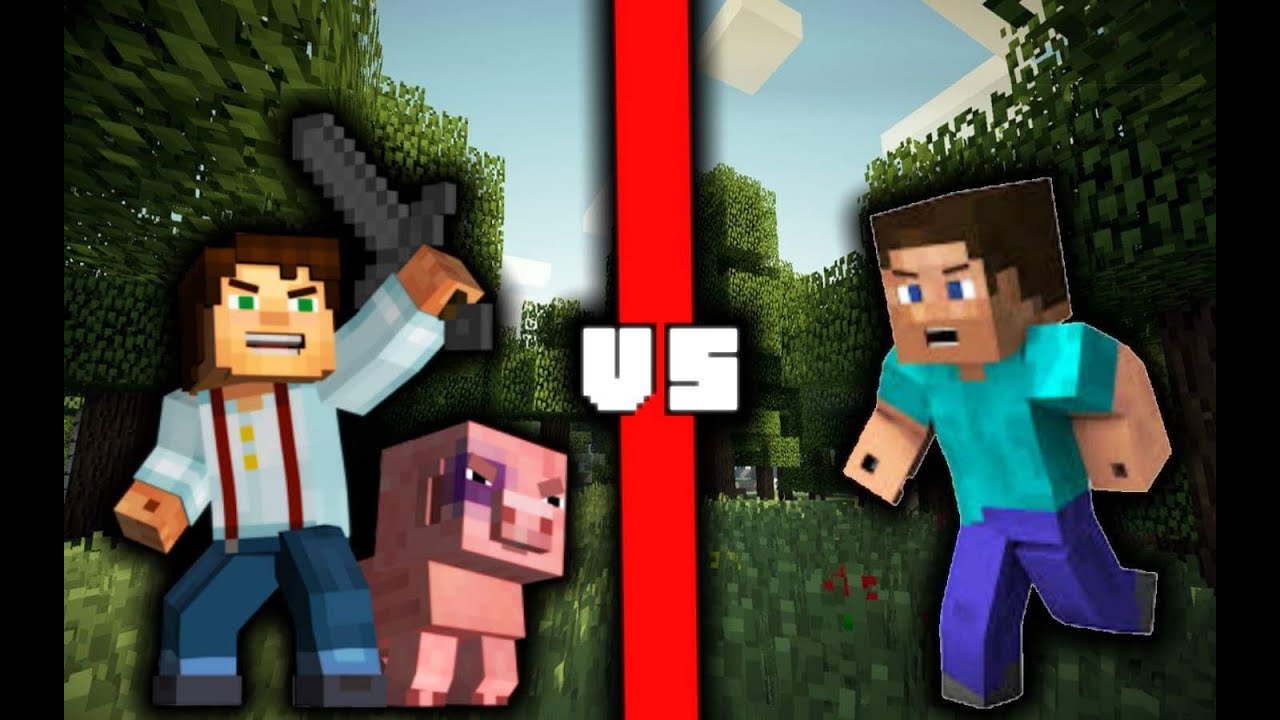 Steve vs Jesse - Minecraft