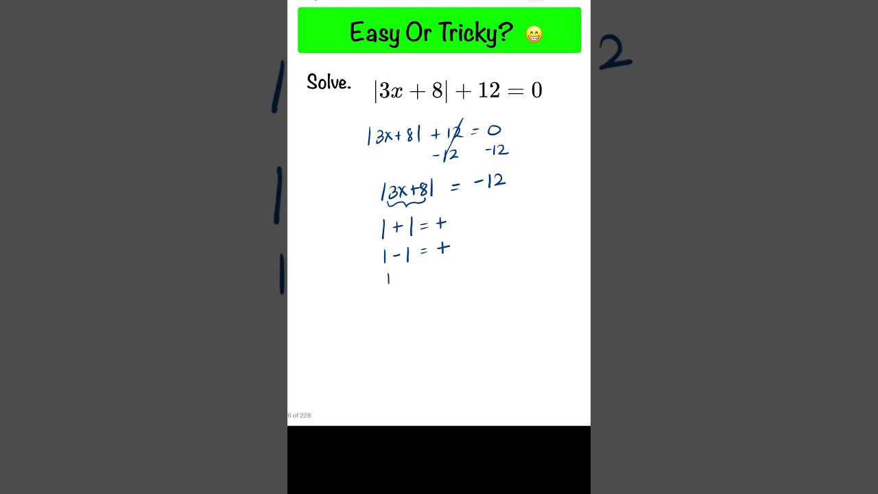 How To Solve Absolute Value Equation | Algebra