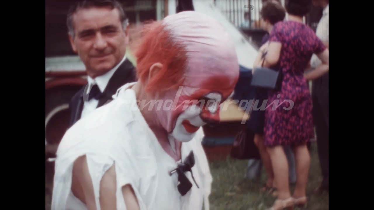 8mm - Switzerland - Rolf & Fredy Knie + clown on tour - mid 1960s